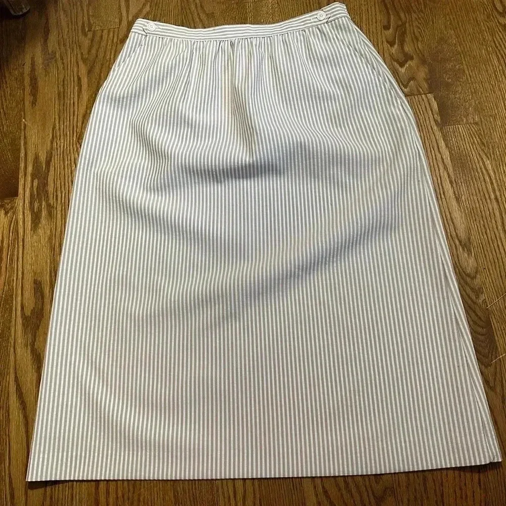 Vintage HABERDASHERY Seersucker Skirt Size14